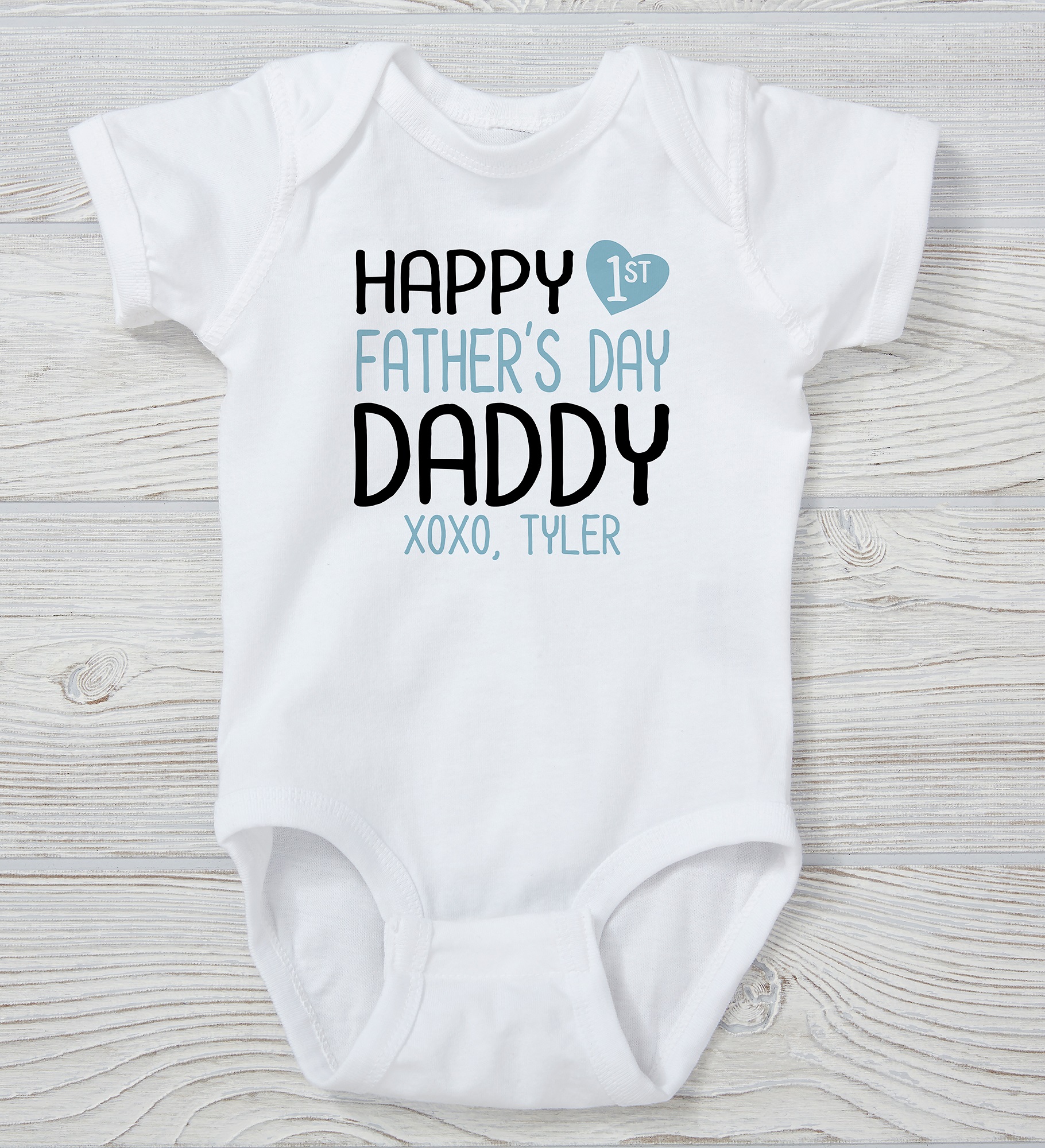 Happy First Father's Day Personalized Baby Clothing